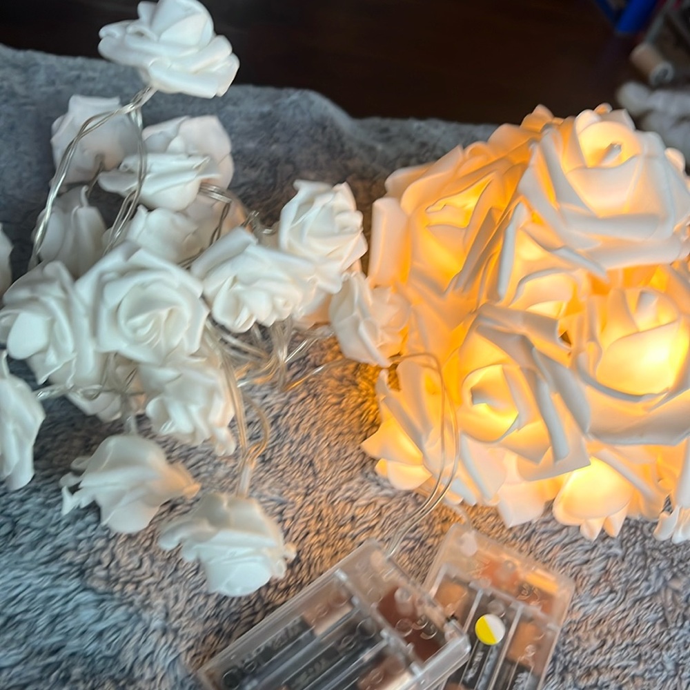 Battery-Powered Flower String Lights
